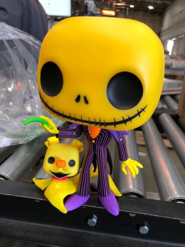 Photo 2 of FUNKO POP! JUMBO: THE NIGHTMARE BEFORE CHRISTMAS - JACK AND ZERO (BLACKLIGHT), MULTICOLOR, 10 INCHES, 63965
