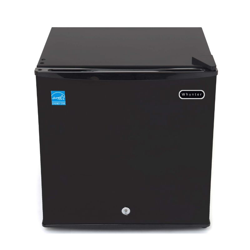 Photo 1 of ****TESTED***POWERED ON***WHYNTER CUF-110B ENERGY STAR 1.1 CUBIC FEET UPRIGHT FREEZER STAINLESS STEEL DOOR WITH SECURITY LOCK WITH REVERSIBLE DOOR - BLACK BLACK -1.1 CUBIC FEET FREEZER
