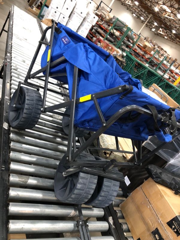 Photo 2 of All Terrain Beach Wagon with Side Table|Heavy Duty Collapsible Folding Cart with Large Wheels 