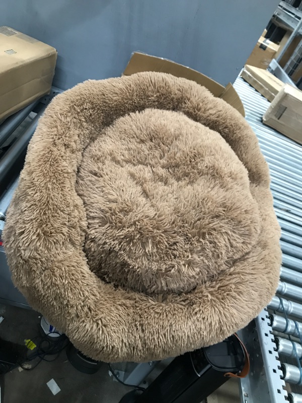 Photo 1 of LARGE BROWN ROUND PLUSH DOG BED