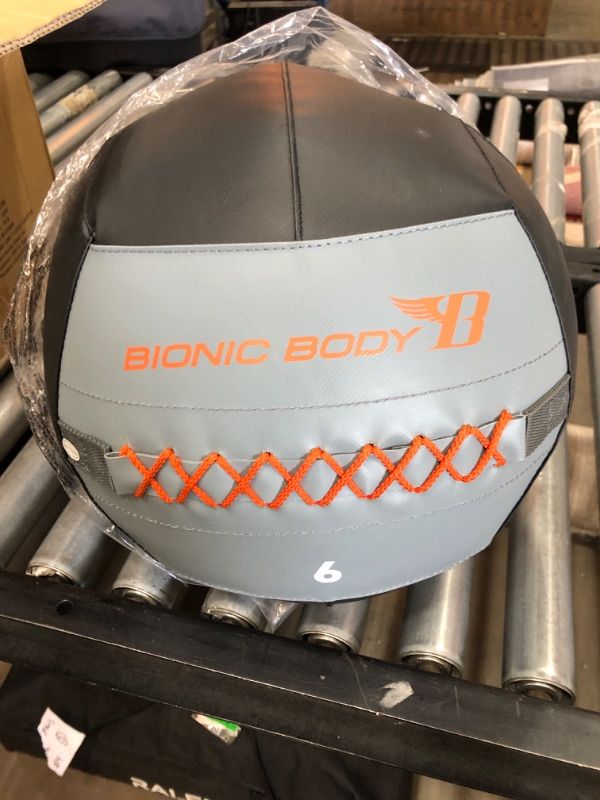 Photo 2 of Bionic Body Soft Medicine Ball Weighted Slam Wall Ball for Cardio Workout and Core Training – Ideal for Squat, Lunge, and Partner Toss 6LB