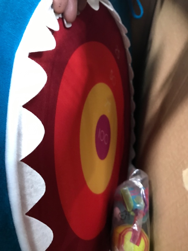 Photo 2 of B. toys – Hungry Toss Shark Toys - Kids Dart Board – 1 Fabric Board & 4 Soft Darts for Kids 3+ (5-Pcs) Shark Dart Board
