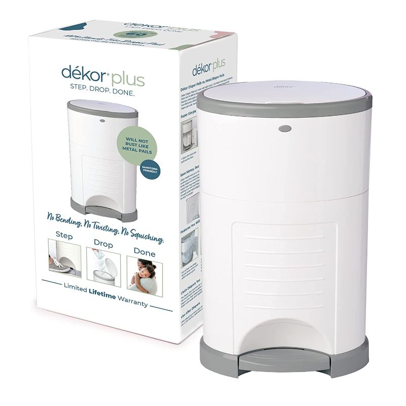 Photo 1 of 
Dekor Plus Hands-Free Diaper Pail | White