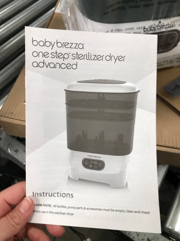 Photo 3 of Baby Brezza Bottle Sterilizer and Dryer Advanced – HEPA Filter And Steam Sterilization – Dries 33 Percent Faster Then Original - Universal Fit up to 8 Baby Bottles And 2 Sets of Pump Parts (Any Brand)
