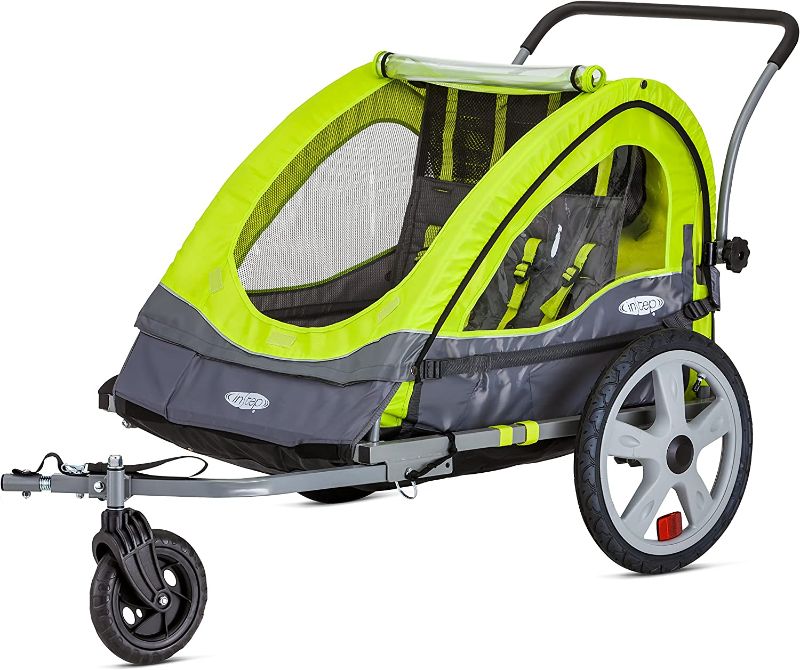 Photo 1 of ***PARTS ONLY*** Instep Quick-N-EZ Double Tow Behind Bike Trailer for Toddlers, Kids, Converts to Stroller, Jogger, 2-in-1 Canopy, Universal Bicycle Coupler, Folding Frame, Multiple Colors
