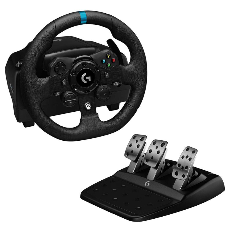 Photo 1 of **SEE NOTES**
Logitech G923 Racing Wheel and Pedals for Xbox X|S, Xbox One and PC featuring TRUEFORCE up to 1000 Hz Force Feedback, Responsive Pedal, Dual Clutch Launch Control, and Genuine Leather Wheel Cover
