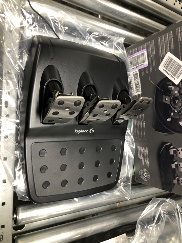 Photo 4 of **SEE NOTES**
Logitech G923 Racing Wheel and Pedals for Xbox X|S, Xbox One and PC featuring TRUEFORCE up to 1000 Hz Force Feedback, Responsive Pedal, Dual Clutch Launch Control, and Genuine Leather Wheel Cover
