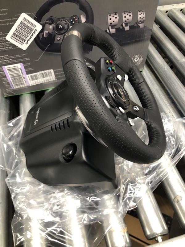 Photo 3 of **SEE NOTES**
Logitech G923 Racing Wheel and Pedals for Xbox X|S, Xbox One and PC featuring TRUEFORCE up to 1000 Hz Force Feedback, Responsive Pedal, Dual Clutch Launch Control, and Genuine Leather Wheel Cover
