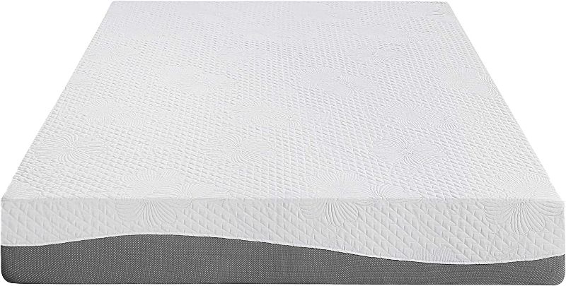 Photo 1 of  10 Inch Wave Gel Infused Memory Foam Mattress,Gray (Twin)
