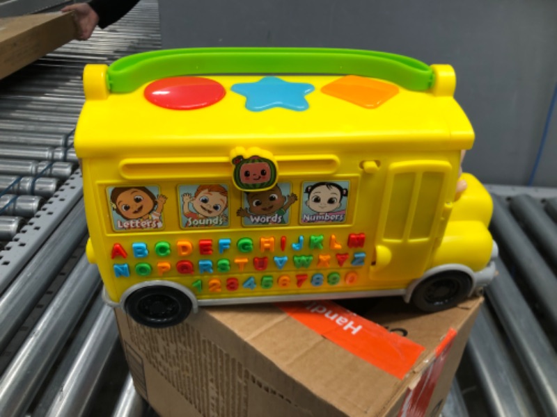 Photo 2 of CoComelon Musical Learning Bus, Number and Letter Recognition, Phonetics, Yellow School Bus Toy Plays ABCs and Wheels on the Bus, by Just Play