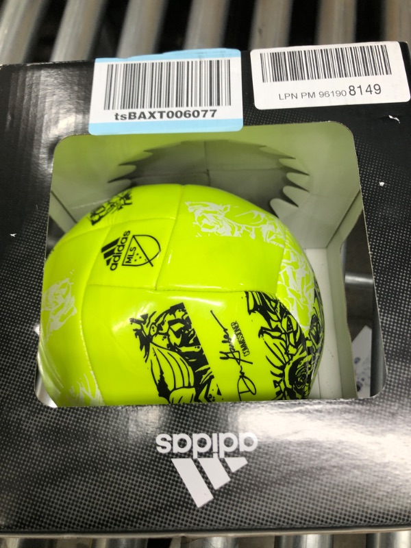 Photo 2 of adidas Unisex-Adult MLS Training Ball CLUB Solar Yellow/Black 5