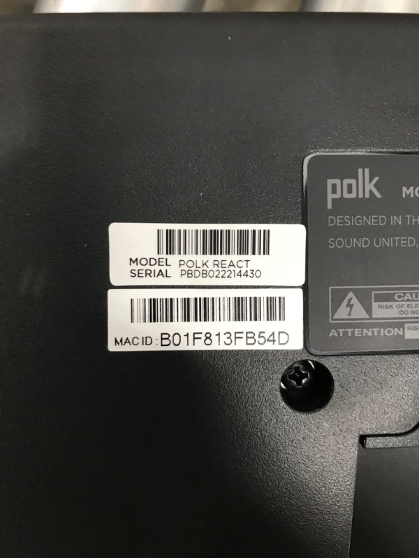 Photo 3 of Polk Audio React Sound Bar, Dolby & DTS Virtual Surround Sound, Next Gen Alexa Voice Engine with Calling & Messaging Built-in, Expandable to 5.1 with Matching React Subwoofer & SR2 Surround Speakers Soundbar **previously open powers will not link with Blu