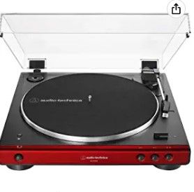 Photo 1 of Audio-Technica AT-LP60XBT-RD Fully Automatic Belt-Drive Stereo Turntable, Red/Black, Bluetooth, Hi-Fi, 2 Speed
