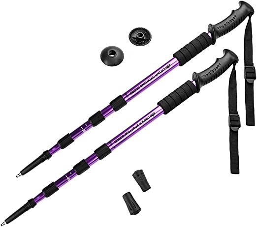 Photo 1 of 43" Shock-Resistant Adjustable Trekking Pole and Hiking Staff by Crown Sporting Goods
