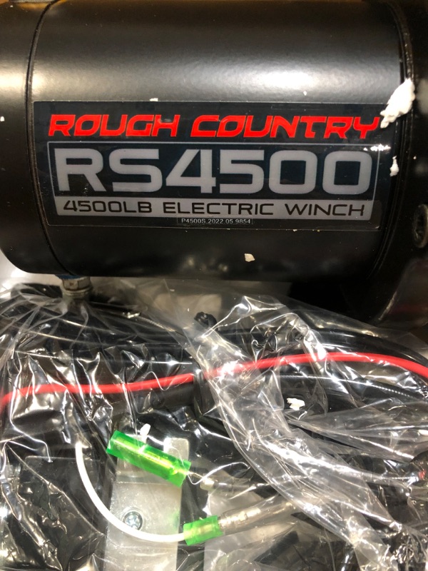 Photo 3 of Rough Country 4,500LB UTV Electric Winch | 1.4HP | Synthetic Rope - RS4500S843030176662
