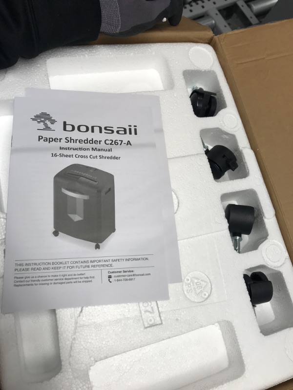 Photo 4 of Bonsaii 18-Sheet Heavy Duty Paper Shredder, 40-Min Microcut Office Shredder for CD/Credit Card/Staple, Anti-Jam & 58dB Quiet Commercial Shredder, Higher Security P-4 Level,7-Gal Big Pullout Bin C144-E 18 Sheet Micro Cut