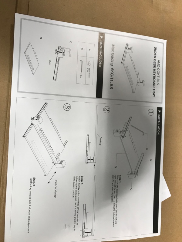 Photo 3 of Laboratory 29 Preassembled Keyboard Tray – Adjustable Keyboard Tray Under Desk Slide Out – Easy Clamp-On Installation for Desks 33” or Wider – Wrist Rest Included (Black)