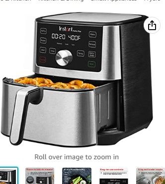 Photo 1 of Instant Vortex Plus 6-in-1, 4QT Air Fryer Oven, From the Makers of Instant Pot with Customizable Smart Cooking Programs, Nonstick and Dishwasher-Safe Basket, App With Over 100 Recipes, Stainless Steel
