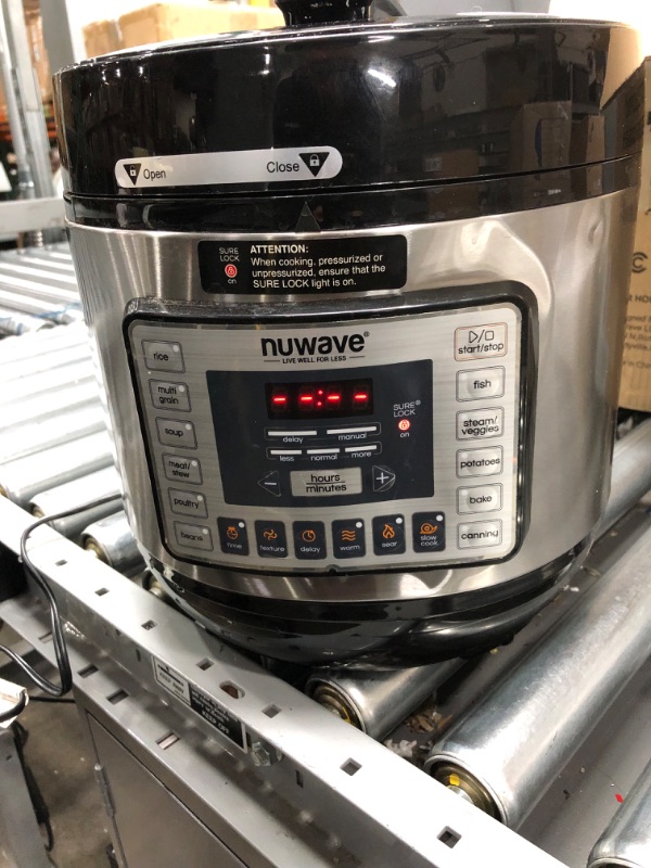 Photo 1 of NUWAVE Nutri-Pot 6-Quart Digital Pressure Cooker with Sure-Lock Safety System; Dishwasher-Safe Non-Stick Inner Pot; 11 Pre-Programmed Presets; Detachable Pressure Pot Lid for Easy Cleaning; (6-Quart)
