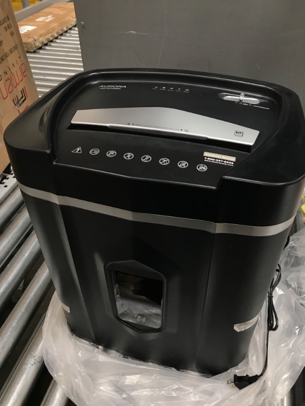 Photo 2 of Aurora AU1210MA Professional Grade High Security 12-Sheet Micro-Cut Paper/ CD and Credit Card/ 60 Minutes Continuous Run Time Shredder