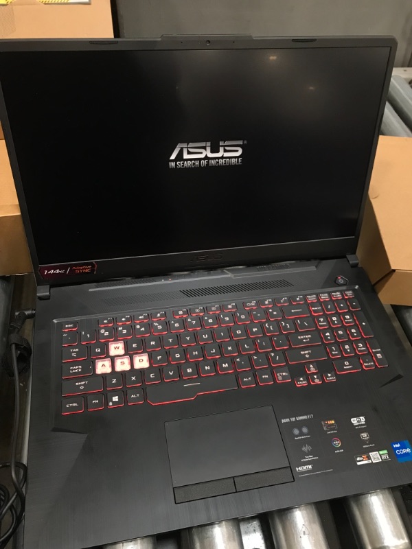 Photo 2 of ASUS - TUF Gaming 17.3" Laptop - Intel Core i5 - 8GB Memory - NVIDIA GeForce RTX3050 Ti - 512GB SSD - Eclipse Grey
