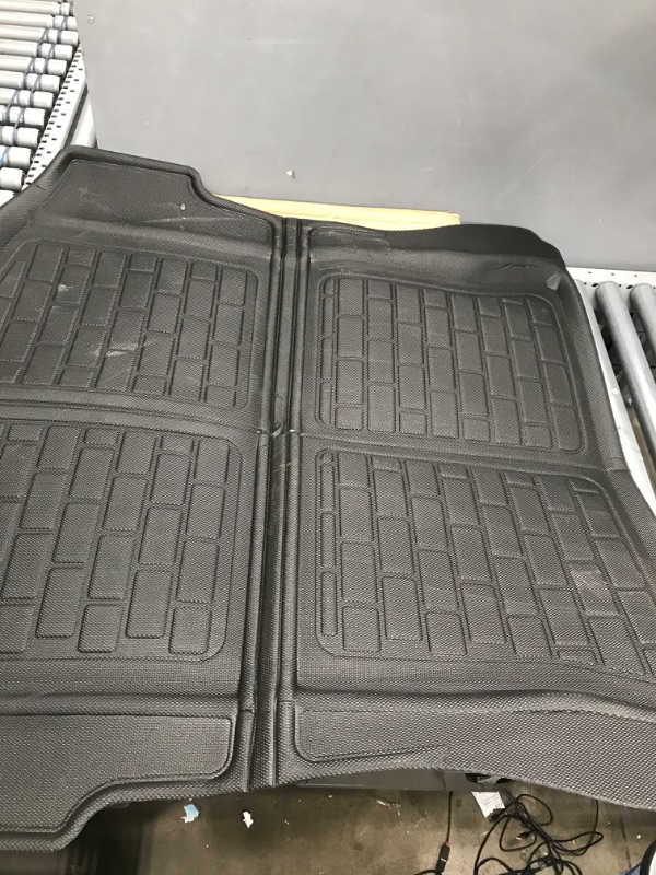 Photo 2 of 3D MAXpider All-Weather Cargo Liner for Tesla Model 3 2017-2023 Custom Fit Car Floor Mat (Rear Trunk) - Black Rear Trunk Black