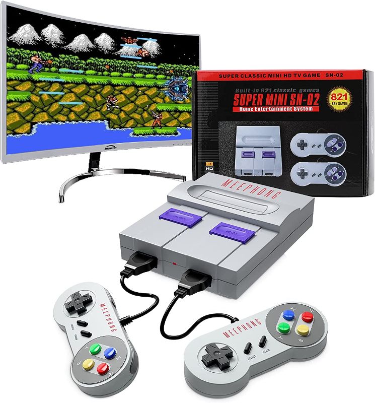 Photo 1 of MEEPHONG Classic Mini Retro Game Console, HDMI HD Built-in 821 Classic Video Games
