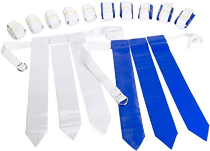 Photo 1 of 12 Player Adjustable Flag Football Set, 3 Flags per Belt, Hook/Loop Fastener, Double D-Ring Closure