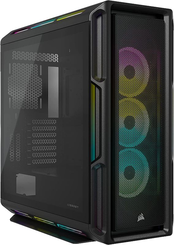 Photo 1 of *Factory Packaging* CORSAIR iCUE 5000T RGB Mid-Tower ATX PC Case-208 Individually Addressable RGB LEDs-Fits Multiple 360mm Radiators-Easy Cable Management-3 Included CORSAIR LL120 RGB Fans
