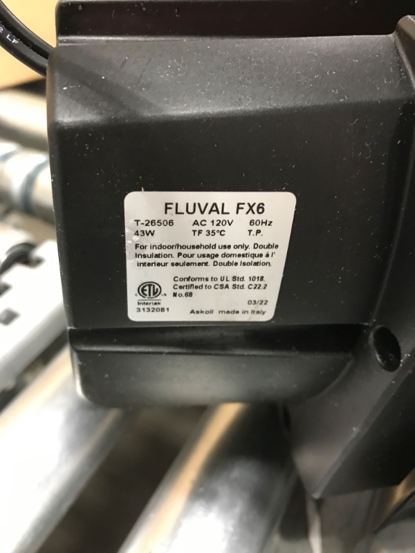 Photo 2 of *Powers On* Fluval® FX6 Canister Filter
