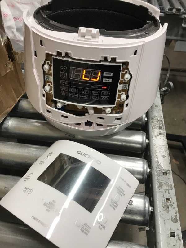 Photo 6 of *Major Damage/Missing Parts* * Cuckoo CRP-P1009SW 10 Cup Electric Heating Pressure Cooker & Warmer – 12 Built-in Programs, Glutinous (White), Mixed, Brown, GABA Rice, [1.8 liters]
