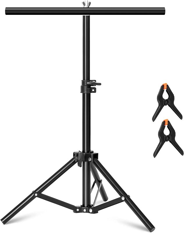 Photo 1 of **parts only!! Selens Photography Backdrop Stand 30 Inches Small T Shape Support Light Stands Mini Holder for Photo Studio Tabletop Desktop Background Paper, T-Shape Background Support Stand Crossbar with 2 Clamps
