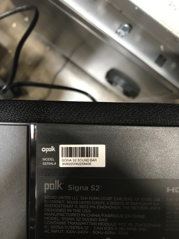 Photo 1 of Polk Audio Signa S2 Ultra-Slim TV Sound Bar | Works with 4K & HD TVs | Wireless Subwoofer | Includes HDMI & Optical Cables | Bluetooth Enabled, Black S2 Soundbar + Subwoofer