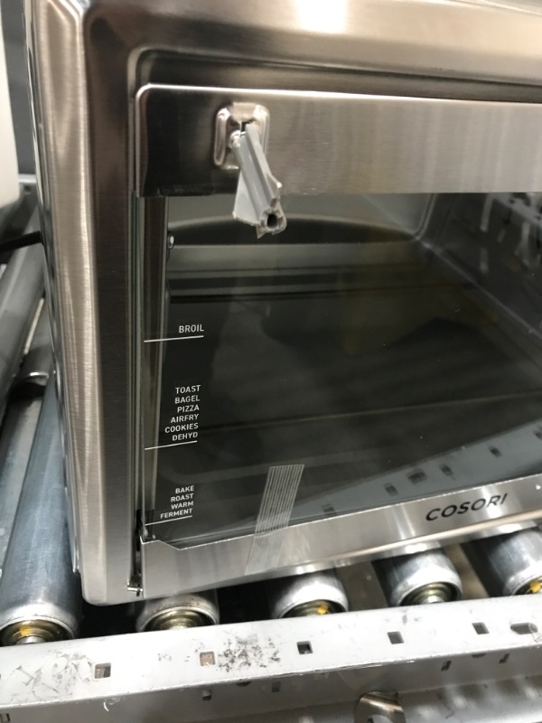 Photo 4 of **VERY DAMAGED** COSORI CO130-AO Air Fryer Toaster Oven Combo 12-in-1, 100 Recipes & 6 Accessories Included, 30L/31.7 QT, Silver & Accessories XL (C158-6AC) Set of 6 Fit all 5.8Qt, 6Qt Air Fryer, Black