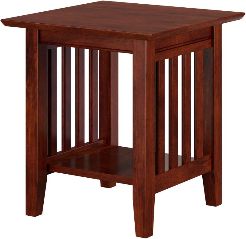 Photo 1 of **HRDWARE INCOMPLETE***
AFI Mission End Table, (20" x 20"), Walnut
