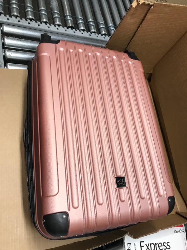 Photo 2 of **MISSING PARTS** TRAVELERS CLUB LUGGAGE 4 PIECE LUGGAGE SET, ROSE GOLD, 4 PC

