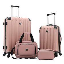 Photo 1 of **MISSING PARTS** TRAVELERS CLUB LUGGAGE 4 PIECE LUGGAGE SET, ROSE GOLD, 4 PC

