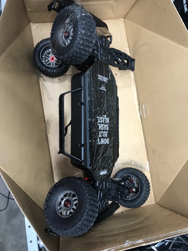 Photo 3 of **MINOR DAMAGE MISSING PARTS** ARRMA RC Truck 1/7 Mojave 4X4 Extreme Bash Roller, ARA7204 , Black