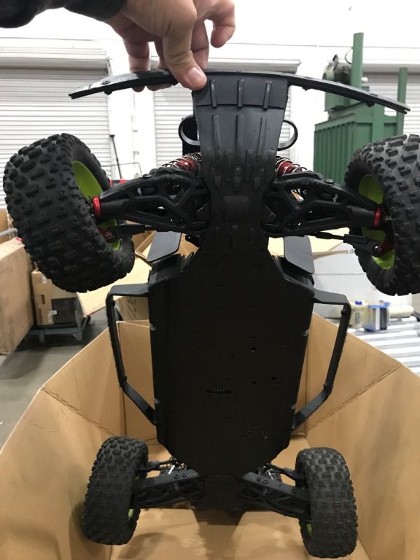 Photo 4 of ARRMA RC Truck 1/7 Mojave 6S V2 4WD BLX Desert Truck with Spektrum Firma (Ready-to-Run), Green/Black, ARA7604V2T1 missing internal hardware remote control *** wheels shocks frame body only*** parts parts 