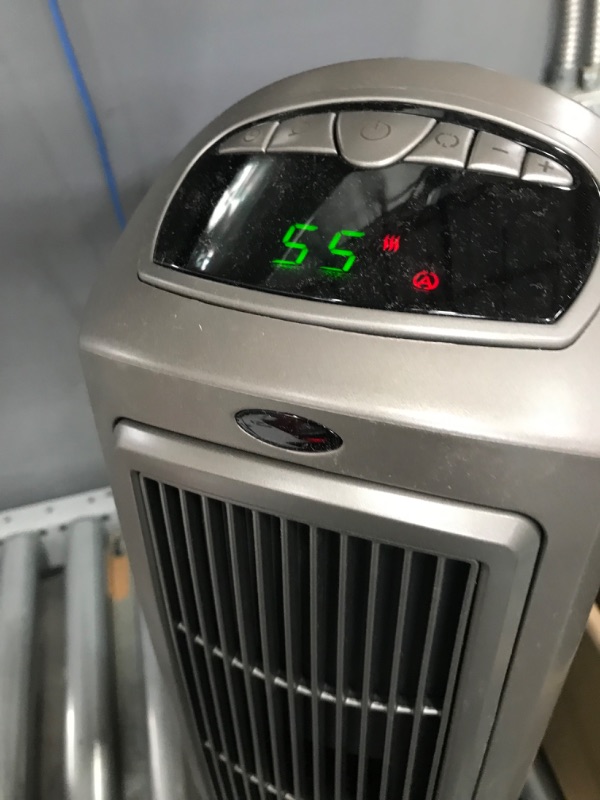 Photo 2 of Lasko 1500W Digital Ceramic Space Heater with Remote, 755320, Silver