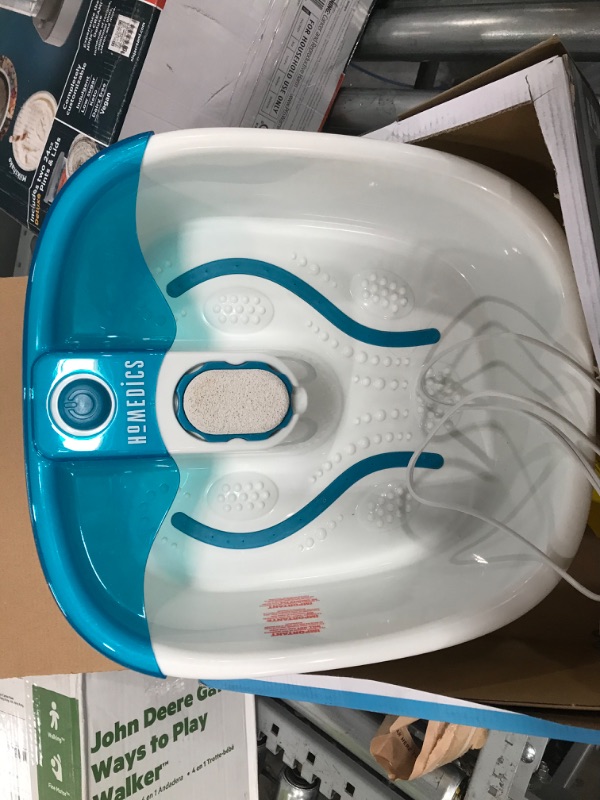 Photo 5 of HoMedics Bubble Mate Foot Spa, Toe Touch Controlled Foot Bath with Invigorating Bubbles and Splash Proof, Raised Massage nodes and Removable Pumice Stone