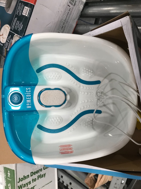 Photo 4 of HoMedics Bubble Mate Foot Spa, Toe Touch Controlled Foot Bath with Invigorating Bubbles and Splash Proof, Raised Massage nodes and Removable Pumice Stone