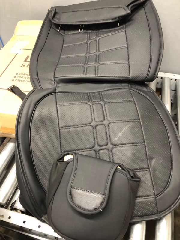 Photo 3 of **USED BALLIOL Pickup Seats Covers Compatible with Dodge Ram 1500 2009-2022 Limited Laramie Big Horn Truck Leather Seat Covers Custom Fit Dodge Ram 2500 3500 Crew Cab& Quad Cab (Black,2 PCS Front Seat)