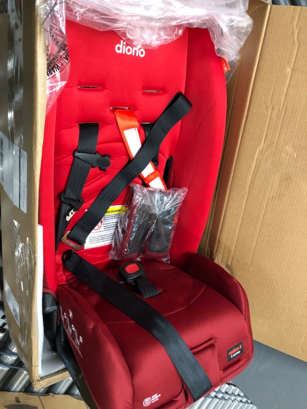 Photo 2 of Diono Radian 3R, 3-in-1 Convertible Car Seat, Rear Facing & Forward Facing, 10 Years 1 Car Seat, Slim Fit 3 Across, Red Cherry Radian 3R Fits 3 Across Red Cherry