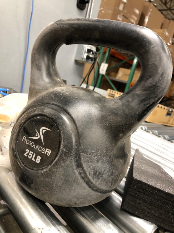 Photo 2 of **DAMAGE TO HANDLE***
ProSource Vinyl Plastic Kettlebell from 10, 15, 20, 25, 30, and 35 lbs 25lb