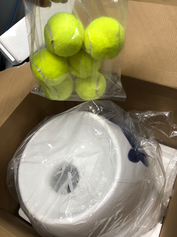 Photo 2 of ***Missing power cord***PALULU Automatic Dog Toy Ball Launcher, 2 inches Ball Thrower for Small and Medium Size Dogs, 6pcs Small Balls Included (White)