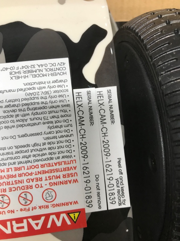 Photo 1 of Hover-1 Helix Electric Hoverboard | 7MPH Top Speed, 4 Mile Range, 6HR Full-Charge, Built-in Bluetooth Speaker, Rider Modes: Beginner to Expert Hoverboard Camo