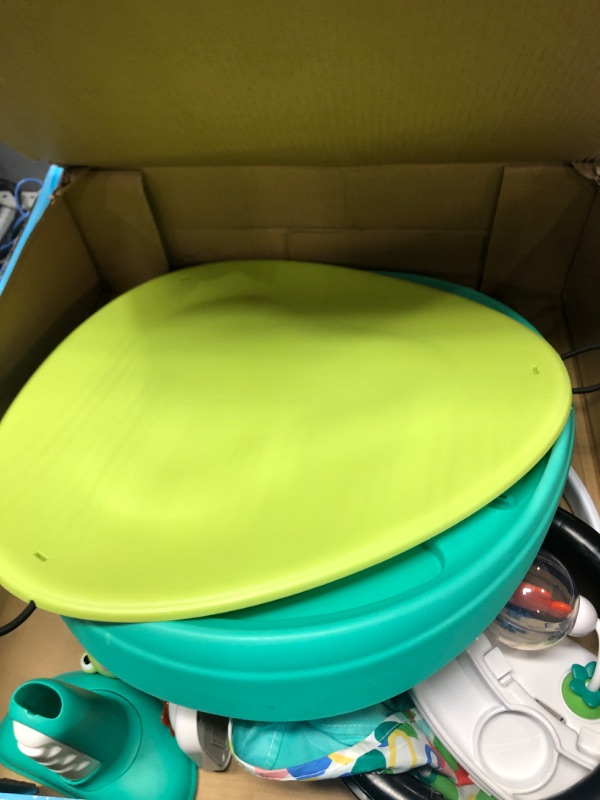 Photo 2 of Bright Starts Bounce Bounce Baby 2-in-1 Activity Center Jumper & Table - Playful Pond (Green), 6 Months+
