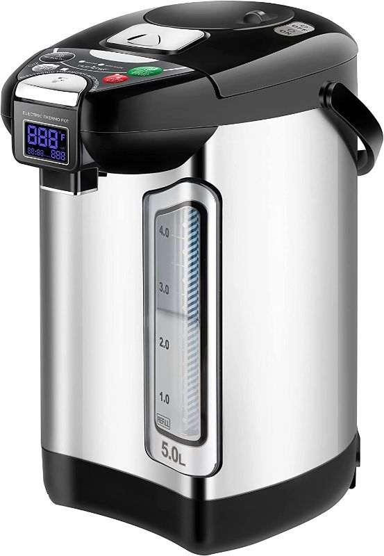 Photo 1 of **TESTEED***POWERED ON**Digital Water Boiler and Warmer - 5L/5.28 Qt Stainless Electric Hot Water Dispenser w/ LCD Display, Rotating Base, Keep Warm, Auto Shut Off, Safety Lock, Instant Heating for Coffee & Tea 5 Liter