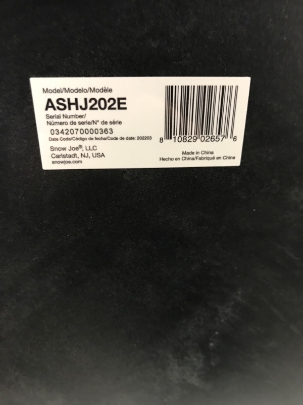 Photo 3 of ***TESTED**POWERED ON** Snow Joe ASHJ202 5 Amp 4.8 Gallon Ash Vacuum & PowerSmith PAAC302 Ash Vacuum Deep Cleaning Kit with Crevice Tool, Brush Nozzle, Pellet Stove Hose, Adapter, and Storage Bag,Black 5 Amp, 4.8 Gallon Vacuum + Cleaning Kit, Black